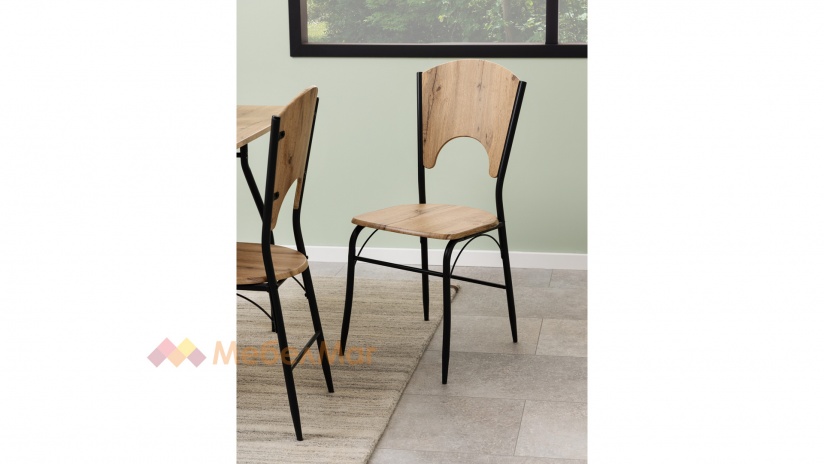 Трапезен комплект Мексико комплект със столове артизан с черно - изглед 2