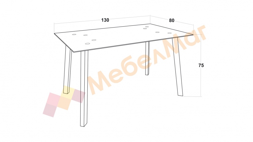 Трапезна маса ELEGANTA DT-107 неразтегателна - изглед 2