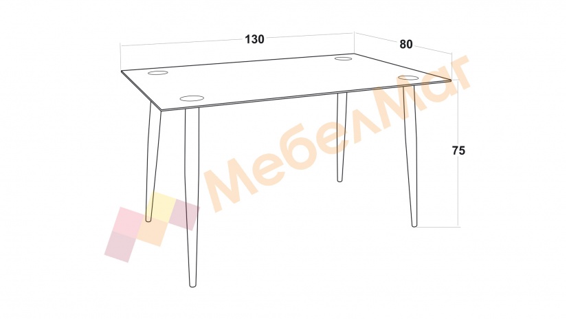 Трапезна маса ELEGANTA DT-108 неразтегателни - изглед 2