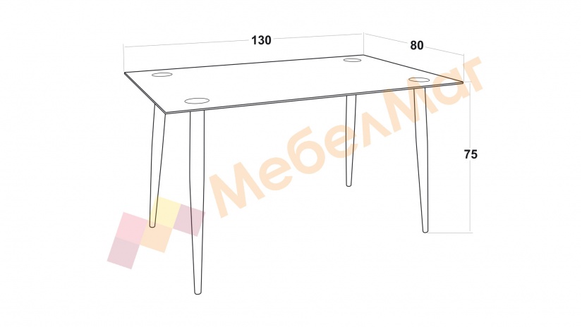 Трапезна маса ELEGANTA DT-108 неразтегателна - изглед 2