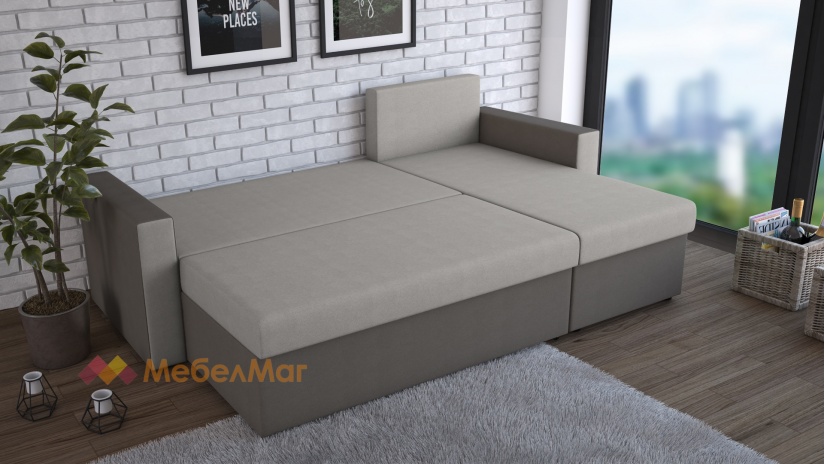 Ъглов диван Джулия универсален ъгъл сиво с графит - изглед 3