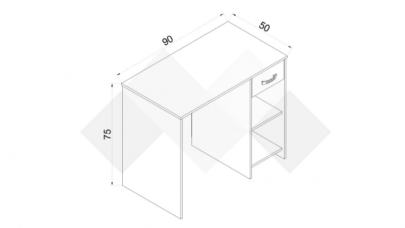 Бюро Арго дъб сонома - изглед 2 - МебелМаг Бюро Арго дъб сонома - изглед 2