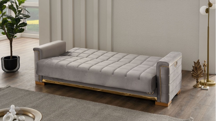 Диван Агра триместни сив - изглед 4 - МебелМаг Диван Агра триместни сив - изглед 4