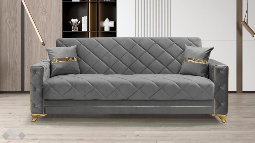 Диван Алмере триместни сив - изглед 2