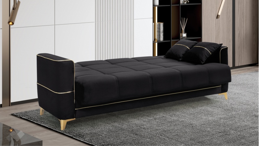 Диван Астон триместни черен - изглед 4