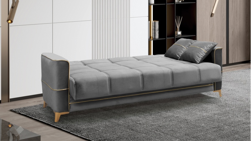 Диван Астон триместни сив - изглед 4