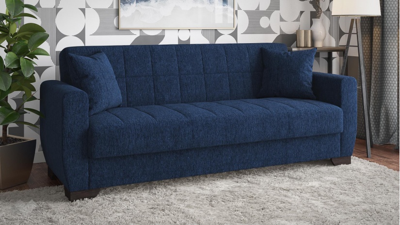 Диван Барато триместни син - изглед 2
