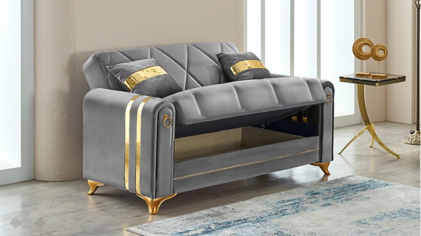 Диван Клара двуместни сив - изглед 2