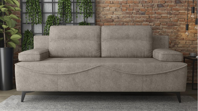 Диван Гретан триместни бежов - изглед 2