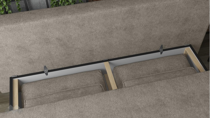 Диван Гретан триместни бежов - изглед 5