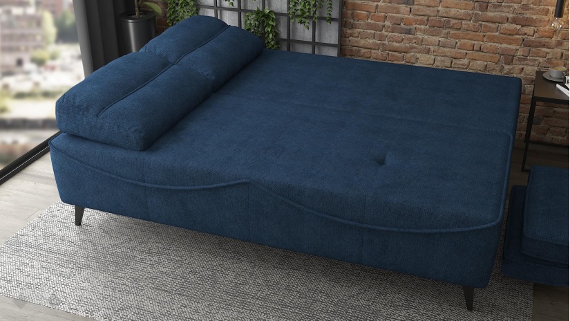 Диван Гретан триместни тъмно син - изглед 4