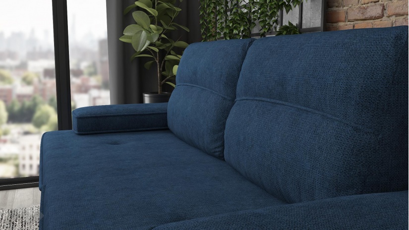 Диван Гретан триместни тъмно син - изглед 5