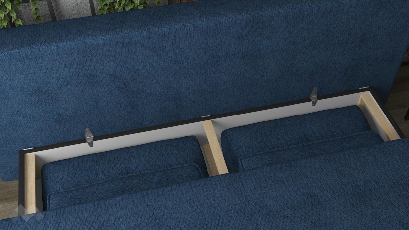 Диван Гретан триместни тъмно син - изглед 3