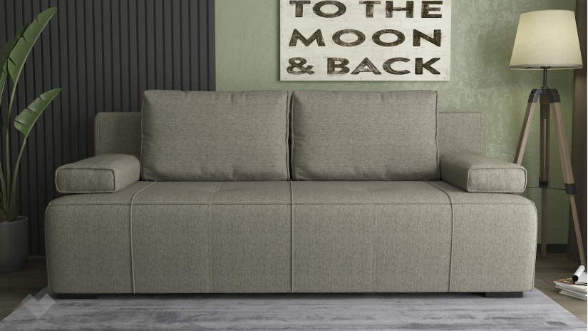 Диван Кент триместни бежов - изглед 2