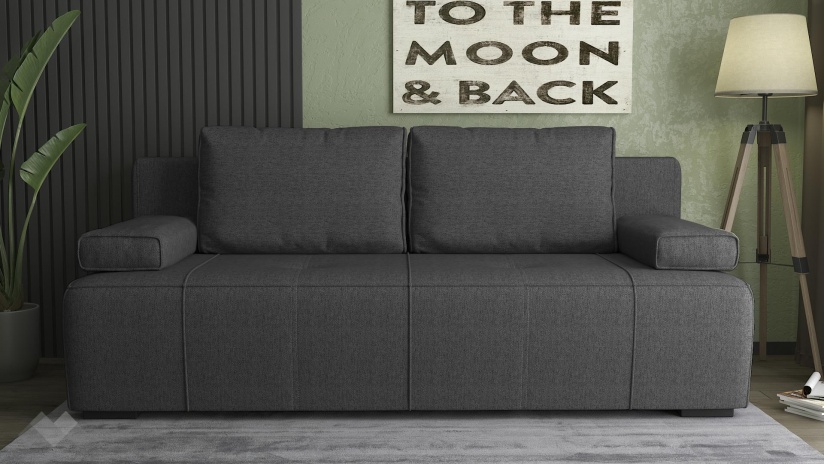 Диван Кент триместни сив - изглед 2