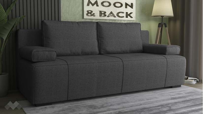 Диван Кент триместни сив - изглед 1