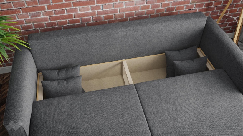 Диван Типо триместни сив - изглед 4 - МебелМаг Диван Типо триместни сив - изглед 4