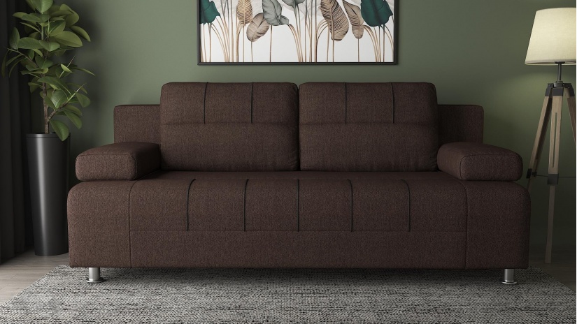 Диван Тори триместни кафяв - изглед 2
