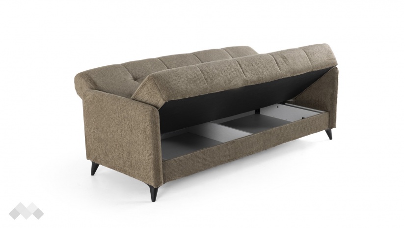 Диван Басел Покет триместни кафяв - изглед 4