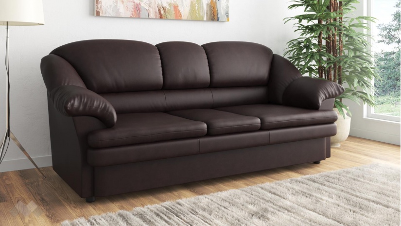 Диван Роси триместни кафяв - изглед 2