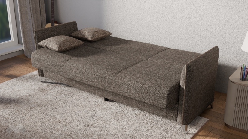 Диван Сафо триместни кафяв - изглед 4