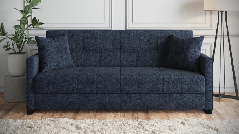 Диван Сандра триместни деним - изглед 2 - МебелМаг Диван Сандра триместни деним - изглед 2