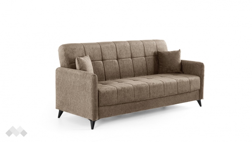 Диван Санти триместни кафяв - изглед 2