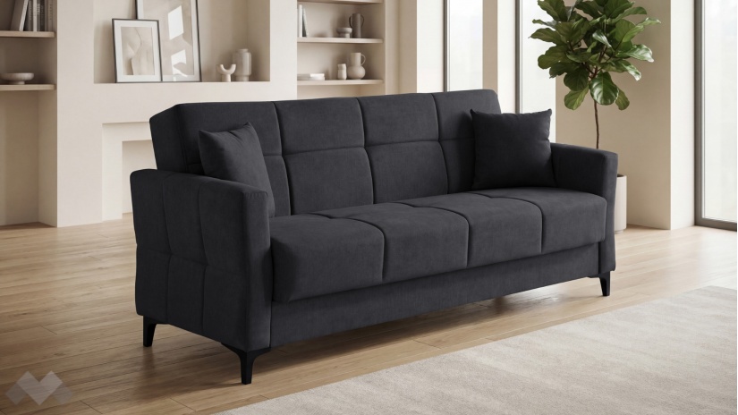 Диван Танго триместни графит - изглед 1 - МебелМаг Диван Танго триместни графит - изглед 1