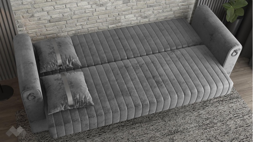 Диван Ваяна триместни сив - изглед 4