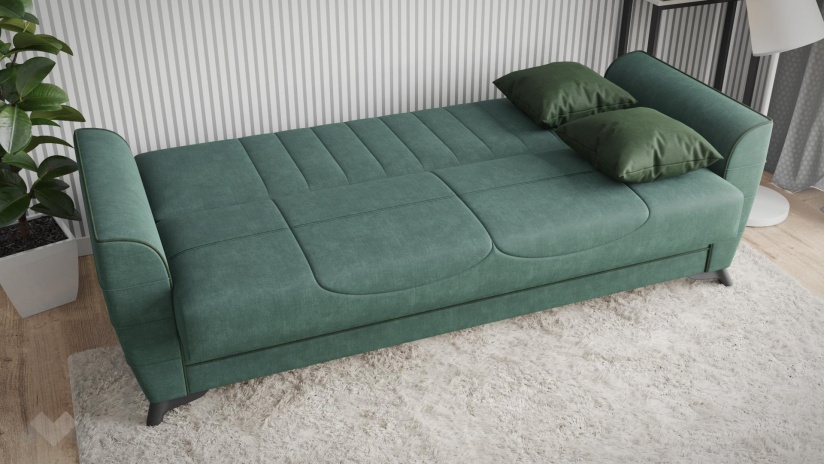 Диван Ялта триместни зелен - изглед 3