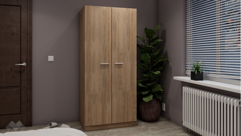 Гардероб Арго двукрилни дъб сонома - изглед 1