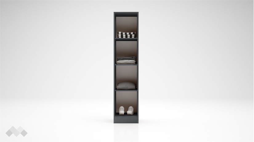 Гардероб Галати еднокрилни дъб вотан светъл с антрацит - изглед 2