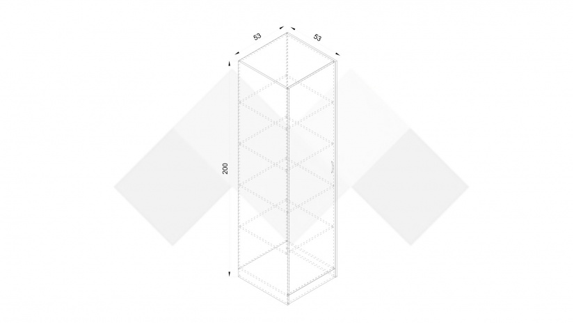 Гардероб Хироу еднокрилни дъб вотан с черно шагре - изглед 3 - МебелМаг Гардероб Хироу еднокрилни дъб вотан с черно шагре - изглед 3