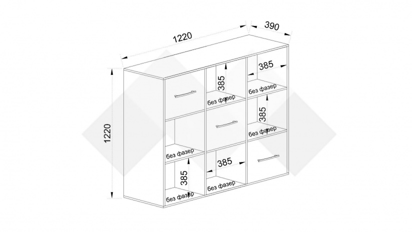 Етажерка Алвин дъб пиемона с горчица - изглед 2