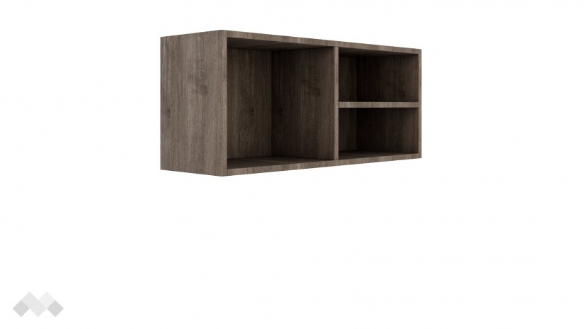 Етажерка Комо с открити рафтове орех селект тъмен - изглед 1