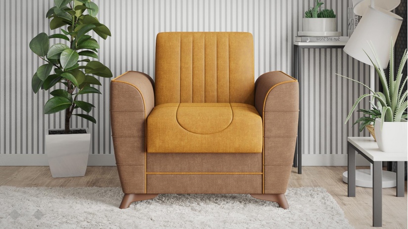 Разтегателен фотьойл Ялта горчица - изглед 2