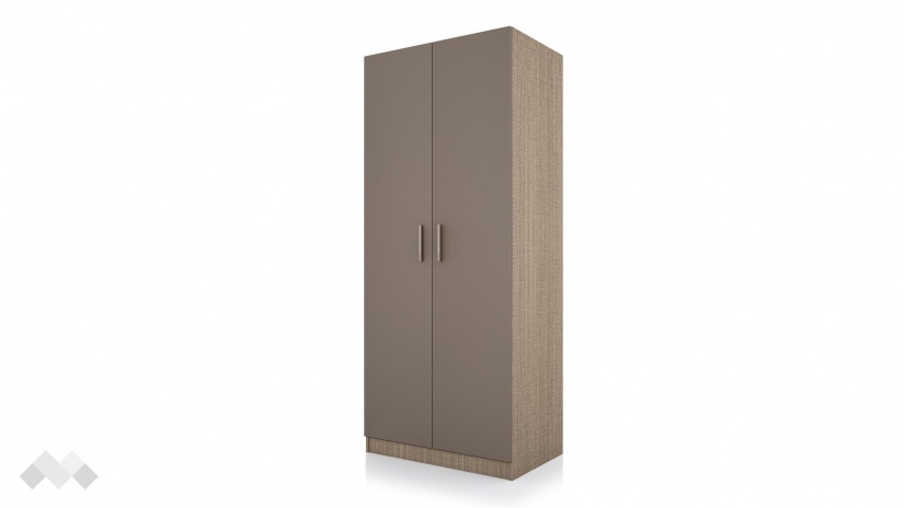 Гардероб Райън двукрилни мока с лате - изглед 1