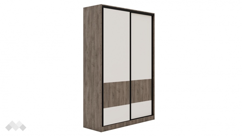 Гардероб Комо с плъзгащи врати орех селект тъмен с кашмир - изглед 1 - МебелМаг Гардероб Комо с плъзгащи врати орех селект тъмен с кашмир - изглед 1