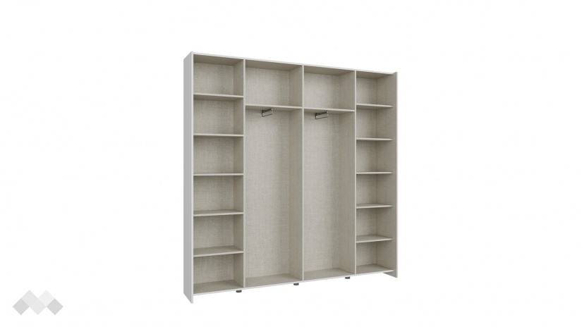 Гардероб Хомано с плъзгащи врати бял - изглед 9