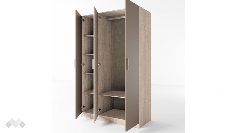 Гардероб Спрингфийлд трикрилни мока с лате - изглед 3