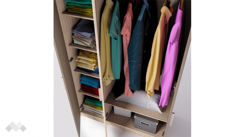 Гардероб Спрингфийлд трикрилни мока с лате - изглед 5