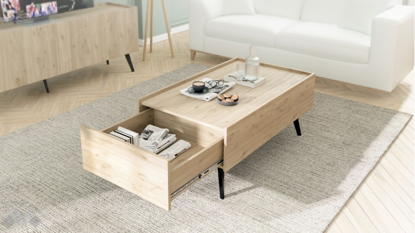 Холна маса Лени дъб флорида - изглед 2 - МебелМаг Холна маса Лени дъб флорида - изглед 2