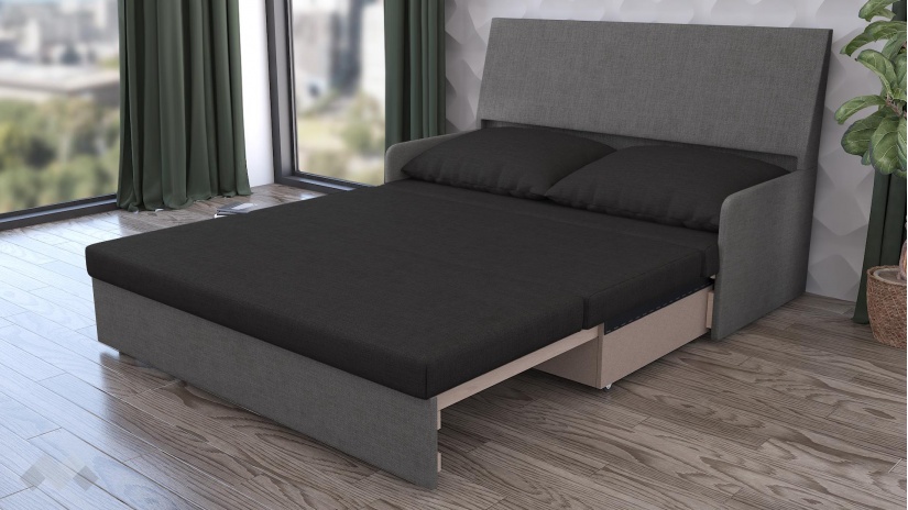 Диван Мерлона двуместни графит със сиво - изглед 4 - МебелМаг Диван Мерлона двуместни графит със сиво - изглед 4