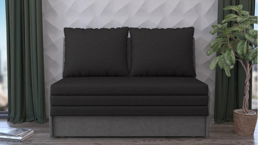 Диван Мерлона двуместни графит със сиво - изглед 2 - МебелМаг Диван Мерлона двуместни графит със сиво - изглед 2