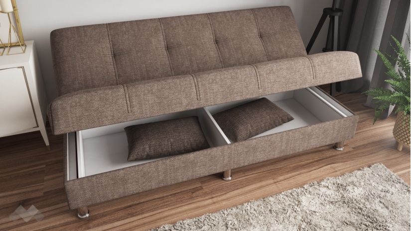 Клик-клак канапе Амстердам триместни кафяв - изглед 3
