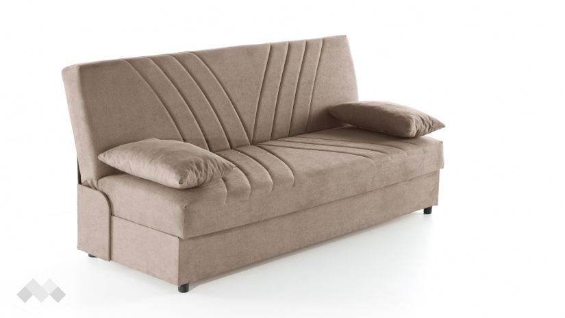 Клик-клак канапе Фиджи триместни кафяв - изглед 2