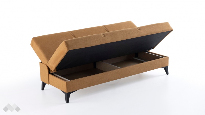 Клик-клак канапе Мерит триместни горчица - изглед 3