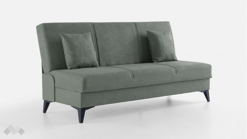 Клик-клак канапе Мерит триместни зелен - изглед 2