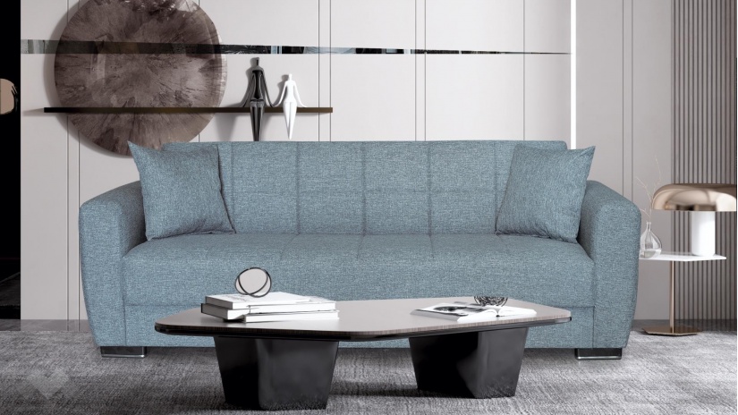 Диван Монца триместни сив - изглед 1