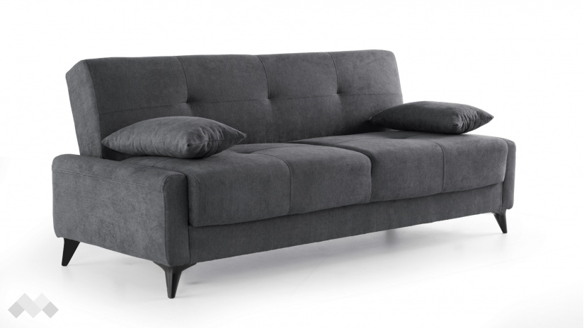 Клик-клак канапе Нейт триместни сив - изглед 2 - МебелМаг Клик-клак канапе Нейт триместни сив - изглед 2